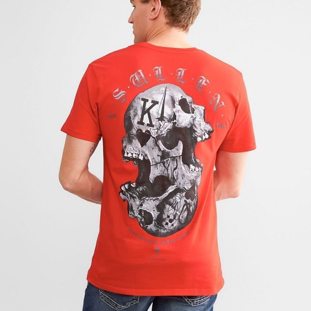 Sullen Art Collective Monarchy T-Shirt Red Skull Graphic Size 3XL
